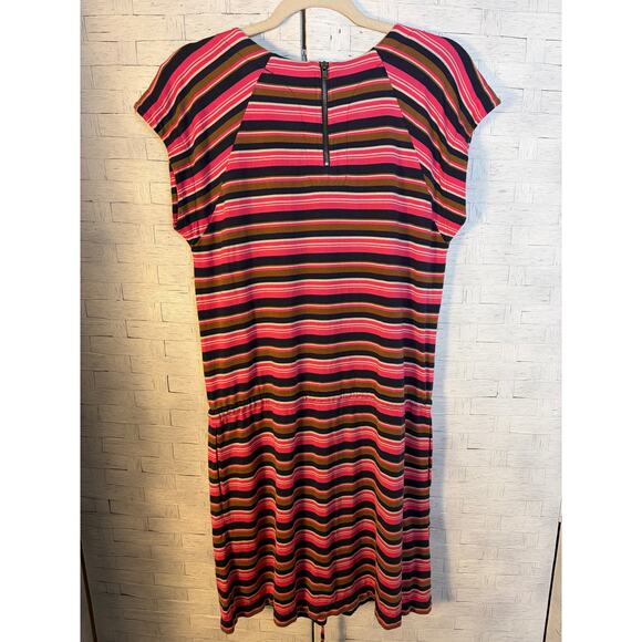 Fossil womens mini dress straight short sleeve travel drawstring pockets colorfu - Picture 2 of 10